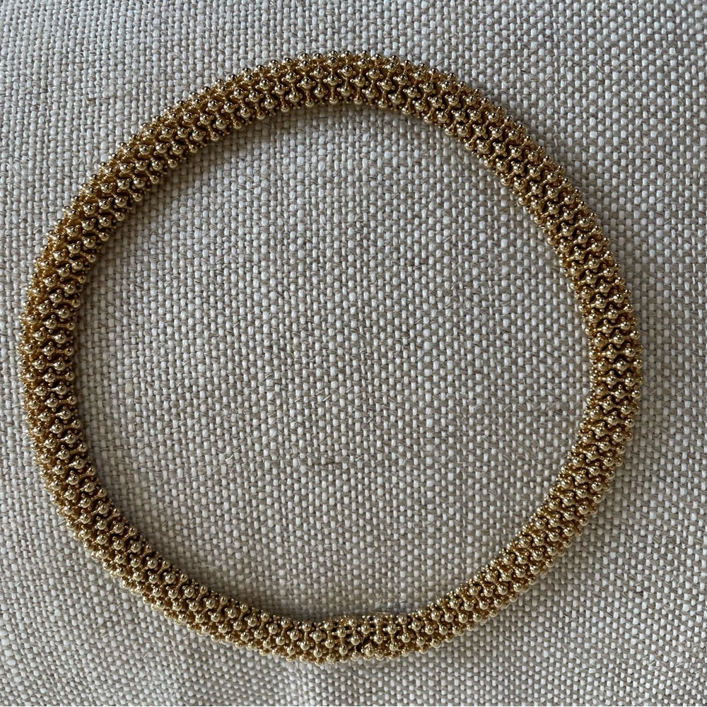 Vintage 40’s Ciner Gold Tone Ball Beaded Choker Necklace